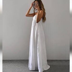 Dissh GIA white linen dress